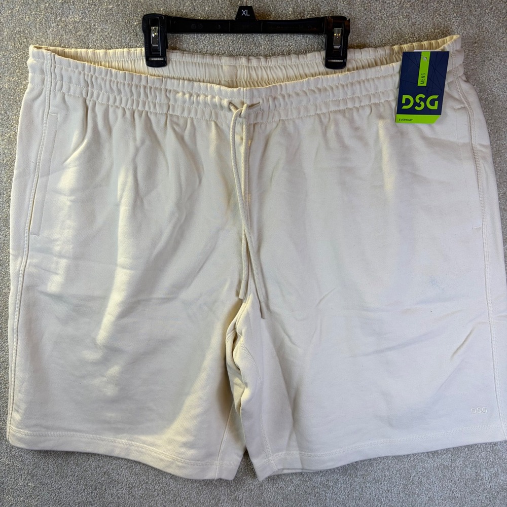 DSG French Terry Shorts Mens 3XL Light Sand Cream Athletic Drawstring‎ DAM13406X